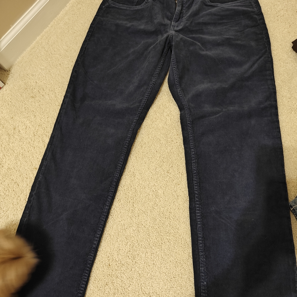 Men's Dark Blue Corduroy Pants